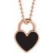 Enamel Heart Necklace or Pendant