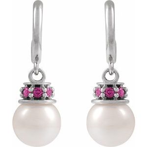 Pearl Hoop Earrings