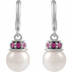 Pearl Hoop Earrings