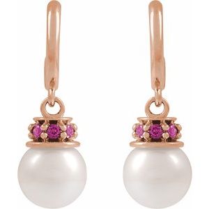 Pearl Hoop Earrings