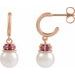Pearl Hoop Earrings