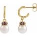 Pearl Hoop Earrings