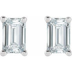 Emerald 4-Prong Stud Earrings