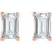 Emerald 4-Prong Stud Earrings