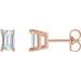 Emerald 4-Prong Stud Earrings