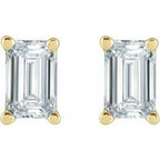 Emerald 4-Prong Stud Earrings