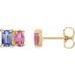 Two-Stone Stud Earrings
