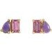 Two-Stone Stud Earring