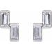 Two-Stone Stud Earrings