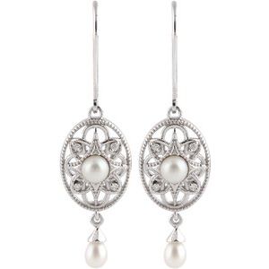 Vintage-Inspired Pearl Earrings