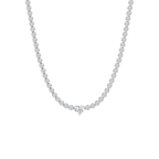 13 ⅓ ctw Round LGD Heart Center Tennis Necklace - 18 Inches - Signature Collection