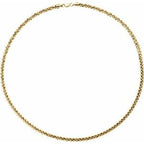 3.25 mm Hollow Palma Wheat Chain