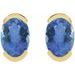 Half-Bezel Solitaire Stud Earrings