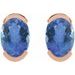 Half-Bezel Solitaire Stud Earrings