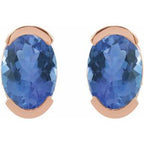 Half-Bezel Solitaire Stud Earrings