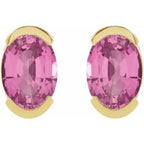 Half-Bezel Solitaire Stud Earrings