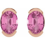 Half-Bezel Solitaire Stud Earrings