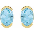 Half-Bezel Solitaire Stud Earrings