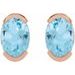 Half-Bezel Solitaire Stud Earrings