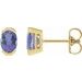 Half-Bezel Solitaire Stud Earrings