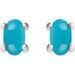 Oval 4-Prong Cabochon Earrings