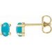 Oval 4-Prong Cabochon Earrings