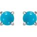 Round 4-Prong Cabochon Earrings