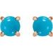 Round 4-Prong Cabochon Earrings