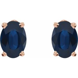Oval 4-Prong Lightweight Stud Earrings