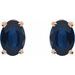Oval 4-Prong Lightweight Stud Earrings