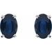Oval 4-Prong Lightweight Stud Earrings