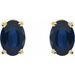 Oval 4-Prong Lightweight Stud Earrings