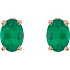 Oval 4-Prong Lightweight Stud Earrings