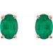 Oval 4-Prong Lightweight Stud Earrings