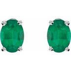 Oval 4-Prong Lightweight Stud Earrings