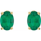 Oval 4-Prong Lightweight Stud Earrings