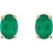 Oval 4-Prong Lightweight Stud Earrings
