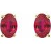 Oval 4-Prong Lightweight Stud Earrings