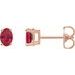 Oval 4-Prong Lightweight Stud Earrings