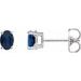 Oval 4-Prong Lightweight Stud Earrings