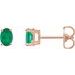Oval 4-Prong Lightweight Stud Earrings