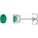 Oval 4-Prong Lightweight Stud Earrings