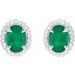 Oval 4-Claw Prong Pre-Notched Halo-Style Earrings
