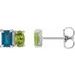 Two-Stone Stud Earrings