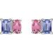 Two-Stone Stud Earrings
