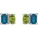 Two-Stone Stud Earrings
