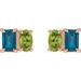 Two-Stone Stud Earrings
