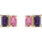 Two-Stone Stud Earrings