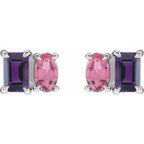 Two-Stone Stud Earrings