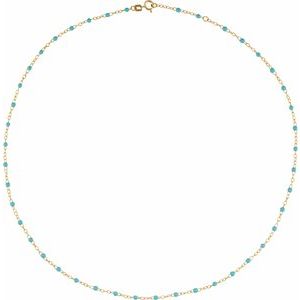 2 mm Enamel Bead Adjustable Chain